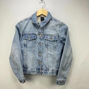 Vintage Gap Denim Jacket Light Wash Womens Small Retro Y2K